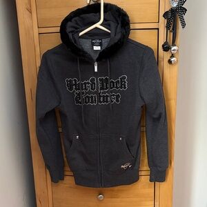 Hard Rock Cafe Charcoal Zip-Up Sweatshirt